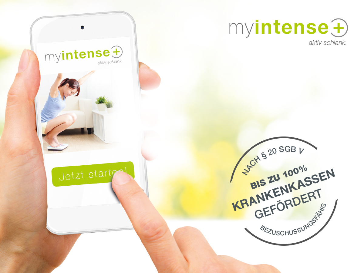 Gesund Abnehmen mit myintense+. Und Deine Krankenkasse zahlt mit!